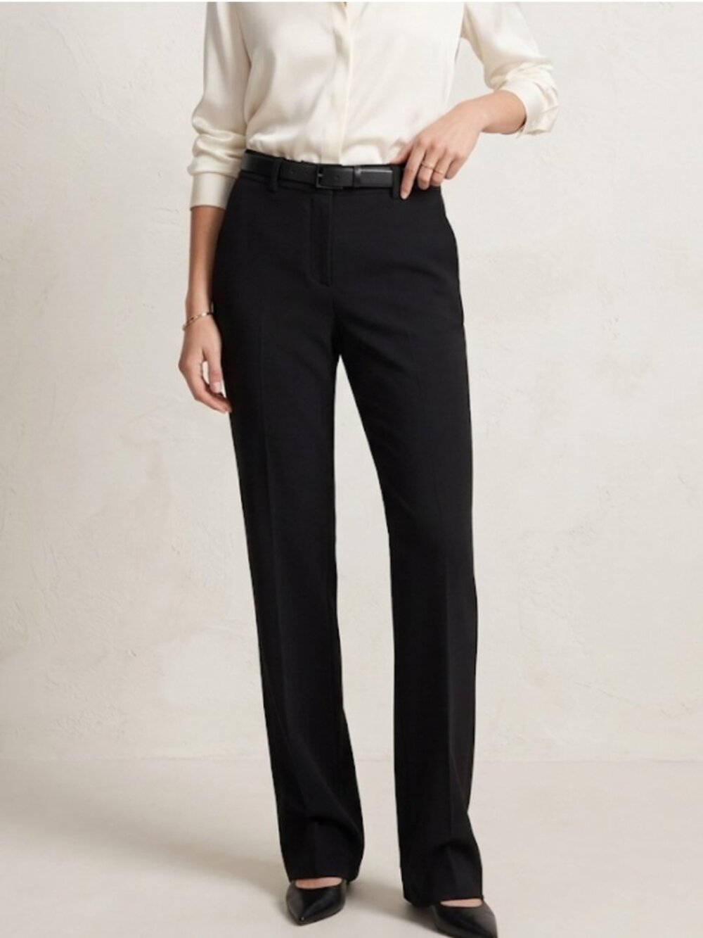 Vince Black Trouser Pants Flat Front Career Office Workwear Womens Size 10